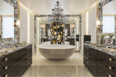 Inspiration for a contemporary bathroom remodel in Chicago