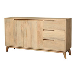 Sierra Living Concepts - Albany Traditional Farmhouse Rustic 2 Door Sideboard with Drawers - Buffets And Sideboards