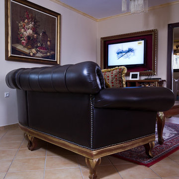 Handmade leather sofa
