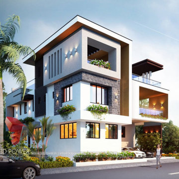 Elite class modern home design- 3D Exterior Rendering
