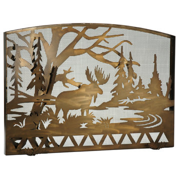 50W X 35.5H Moose Creek Arched Fireplace Screen