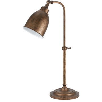 25" Height Metal Table Lamp In Rust