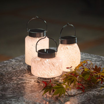 Solar Glass Lanterns for Indoor/Outdoor