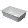 AB3322UM-W White 33" Single Bowl Undermount Granite Composite Kitchen Sink