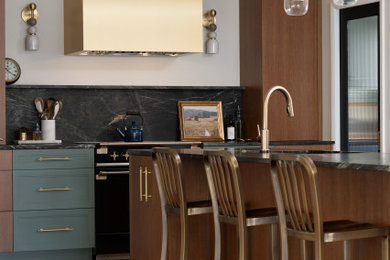 Kitchen - mid-century modern kitchen idea in Chicago
