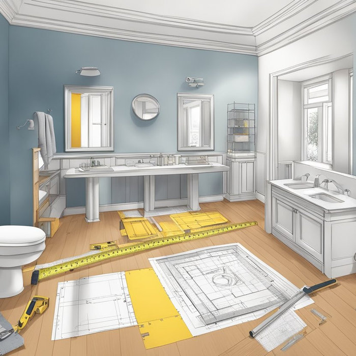 A bathroom being worked on