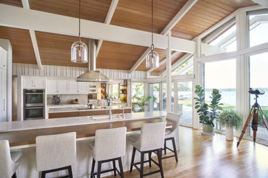 Kitchen - mid-century modern kitchen idea in Grand Rapids