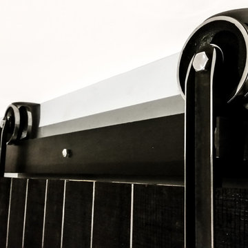 Shou-Sugi-Ban & Black Steel Barn Door