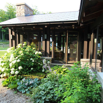 Post and Beam Porch with "Floating" Windows