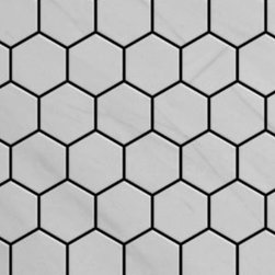 Bianco Dolomiti Marble Italian White Dolomite 2" Hexagon Mosaic Tile Polished - Home Accessories & Decor