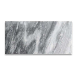 Stone Center Online - Bardiglio Gray Dark Grey Marble 3 x 6 Subway Tile Honed, 100 sq.ft. - Wall And Floor Tile