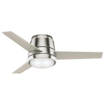 Casablanca 44" Commodus Brushed Nickel Ceiling Fan, LED Kit and Wall Control