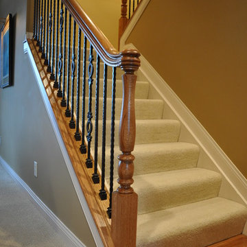 Stairway Railing Staining