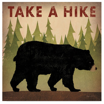 Ryan Fowler 'Take A Hike Black Bear' Canvas Art, 35x35