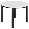 Regency Kee 48 in. Large Round Breakroom Table- White Top, Black Legs