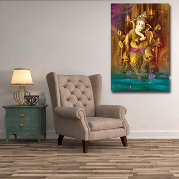 Ganesha Painting Canvas Wall Art