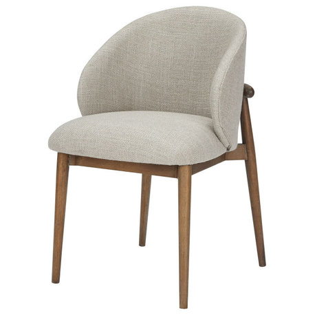 Blum Modern Beige Linen Dining Chair