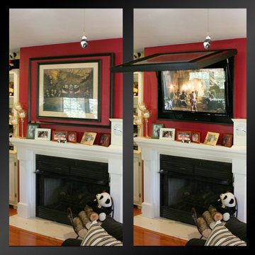 Hidden Living Room TV - Hide your TV with Art - Don't Sacrifice Elegance!
