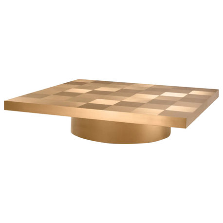 Square Gold Coffee Table, Eichholtz Laporte