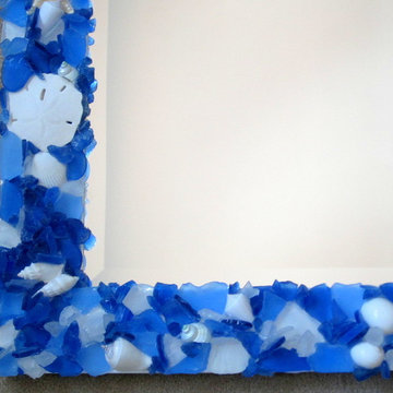 Blue Sea Glass Custom Wall Mirror
