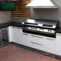 Outdoor Kitchen | Polished Concrete Benchtops, Doors and Drawers - Kitchen And Dining Furniture
