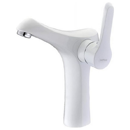 Kairos bathroom vessel sink faucet. Tall basin faucet. Bath vessel taps, White