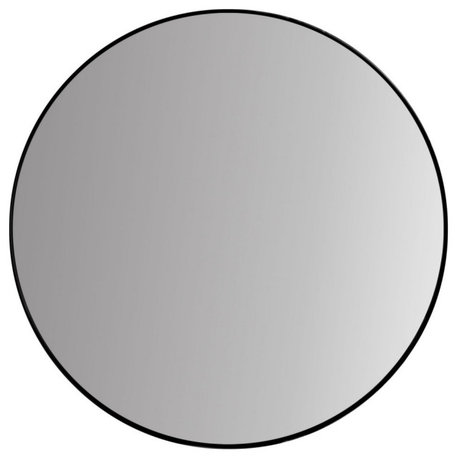 Cheyenne Framed Round Mirror, Black