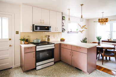 Inspiration for a mid-century modern kitchen remodel in Other