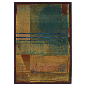 Oriental Weavers Kharma II Collection Red/Green Abstract Indoor Area Rug 2'X3'