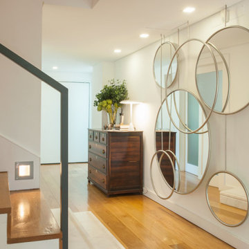 Entrance Hall with Round Mirrors by Staircase, Paço de Arcos
