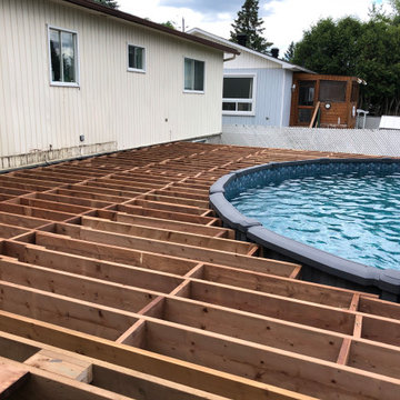 Timbertech composite deck around a pool