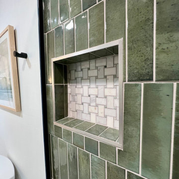 Nature's Palette: A Gorgeous Green Guest Bath Makeover