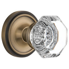 Designers Impressions Bedford Design Satin Nickel Entry Mushroom Door Knob  Lock for sale online
