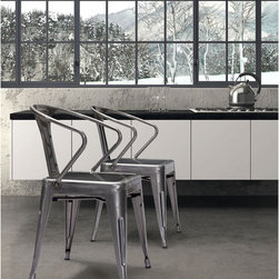 Hedwig Gun Metal Dining Chairs - Dining Chairs