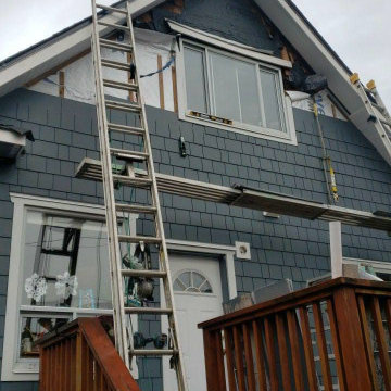 Siding Installation - James Hardie Shakes & Shingles in Evening Blue