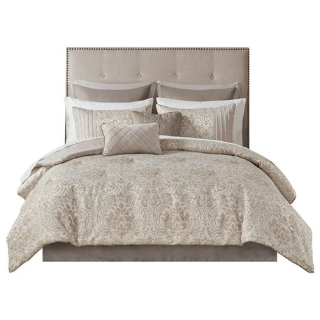 Madison Park Emilia 12 Piece Jacquard Complete Bed Set