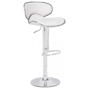 Fly Adjustable Bar Chair by Zuo, White
