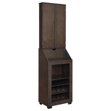 Bowery Hill Dartboard Cabinet in Brown