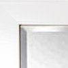 American Made Glossy White Beveled Wall Mirror, 25.5"x29.5"