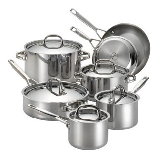 Cristel Strate 15-Piece Cookware Set, Silver