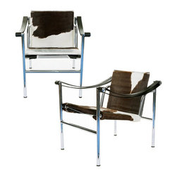 Pair of Cassina Le Corbusier LC1 Chairs by Pierre Jeanneret, Charlotte Perriand - Armchairs And Accent Chairs