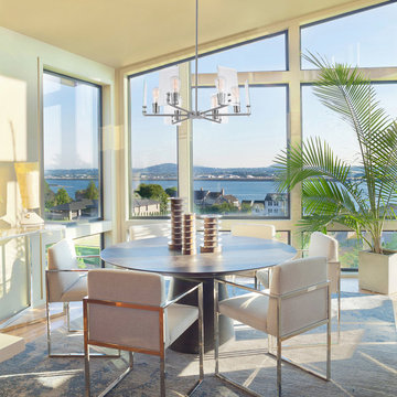 Cleve 6-Light Chandelier, Brushed Nickel, Clear Beveled Glass Panes