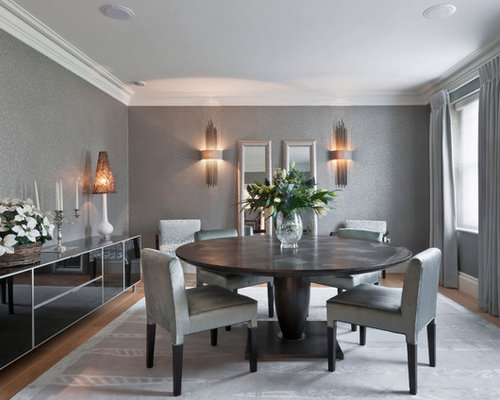 contemporary grey dining room