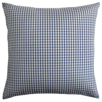 The Pillow Collection Blue Fussell Throw Pillow Cover, 18"x18"