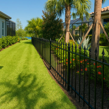 White vinyl fence