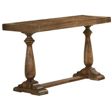 Best Master Furniture Amy 50" Transitional Wood Sofa Table in Driftwood
