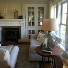 Valley fireplace cabinet