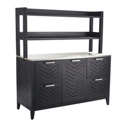 Westport Outdoor Kitchen in Jet Black Aluminum - Sideboard & Hutch - Patio Furniture And Outdoor Furniture