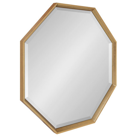 Calter Framed Large Octagon Wall Mirror, Gold