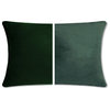 Reversible Cover Throw Pillow, 2 Piece, Ramona Green, 12x20, Down Feather